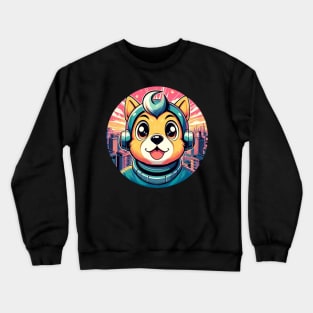 Anime Futurist Dog Crewneck Sweatshirt